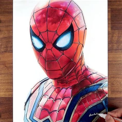 Drawholic On Instagram Colored Pencils Drawing Of Spider Man