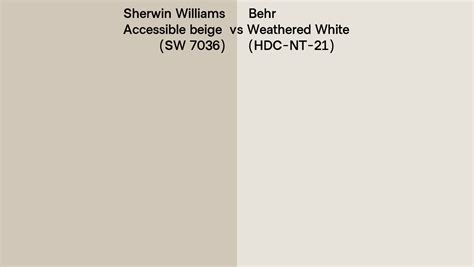 Sherwin Williams Accessible Beige SW 7036 Vs Behr Weathered White