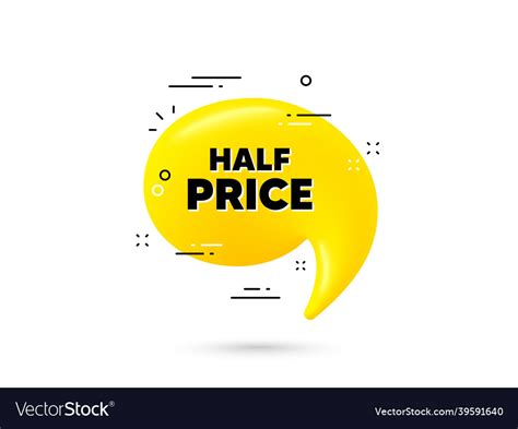 Half Price Text Special Offer Sale Sign Royalty Free Vector