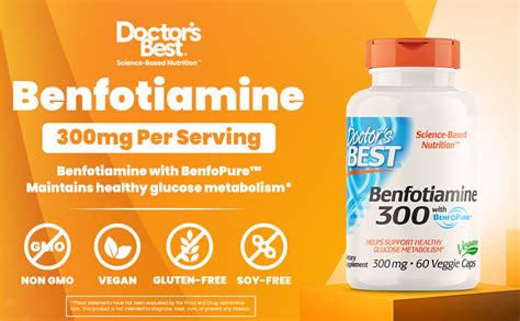 Amazon Doctor S Best Benfotiamine With Benfopure Helps