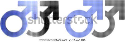 Dot Halftone Gay Couple Symbol Icon Stock Vector Royalty Free