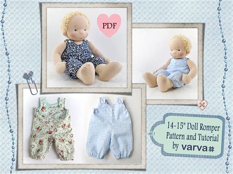 Diy Romper For A Waldorf Doll Inch Cm Tall Pdf Sewing