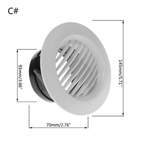 Air Vent Extract Valve Grille Round Diffuser Ducting Ventilation Cover