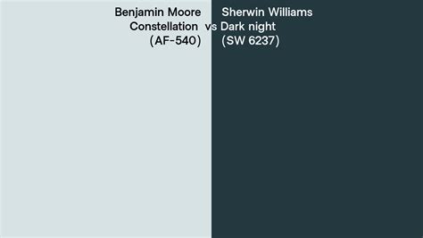 Benjamin Moore Constellation AF 540 Vs Sherwin Williams Dark Night