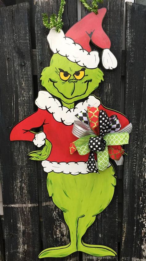 How Cute Is This Grinch Door Hanger Hes The Perfect Addition To Your