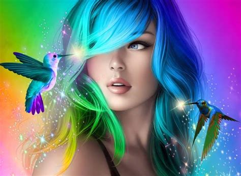 Rainbow Anime Girl Wallpapers - Wallpaper Cave