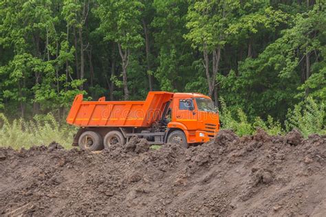 Dumper on a Motorway Under Construction Stock Photo - Image of ...