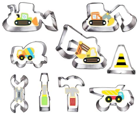 Amazon Construction Cookie Cutter Set Inches Piece Excavator