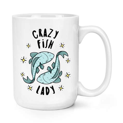 Verr Ckte Fisch Damen Stars Ml Gro Becher Tasse Lustig Tiere Gro