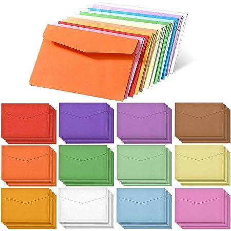 Mini Enveloppes Petite Enveloppe 60 Pièces 12 Multi Couleur Enveloppe