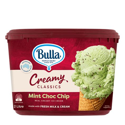 Bulla Creamy Classics Ice Cream Mint Choc L Bulla Foodservice