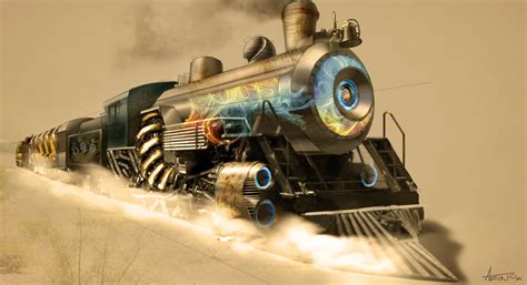 Fancy Steampunk Train Train Artwork Train Art Train