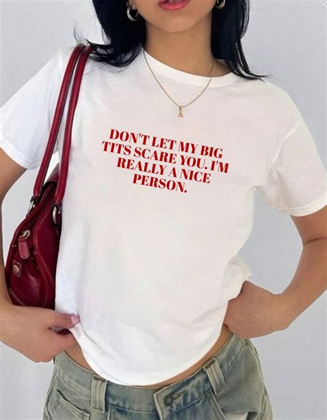 Aesthetic Slogan Y K Baby Tee Inappropriate Mature Shirt Big Tits Baby Tee S Tee Funny