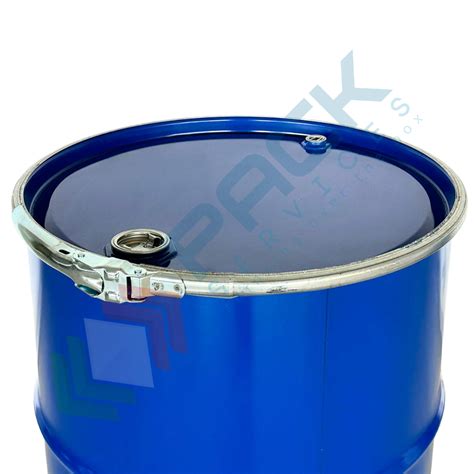 Fusto Ferro Cilindrico 220 Lt ADR Liquidi Blu Grezzo