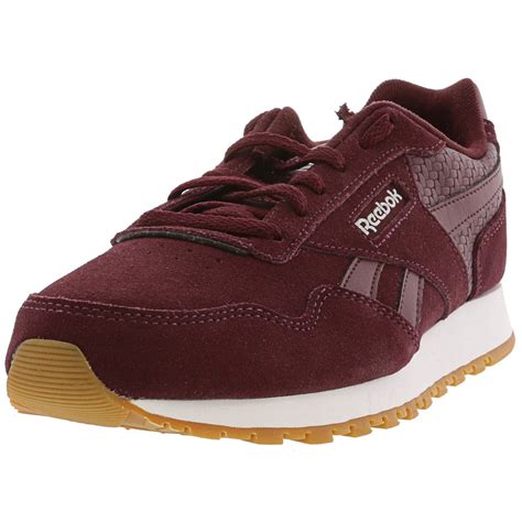 Reebok Reebok Women S Classic Harman Run Maroon White Gum Ankle High Suede Sneaker 8 5m