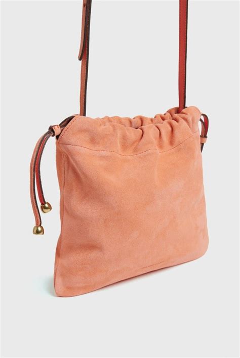 Sacs Gerard Darel Sac Bourse En Cuir Velours Alice Blush