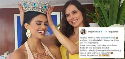 Maju Mantilla le dedicó emotivas palabras a Lucía Arellano para el Miss