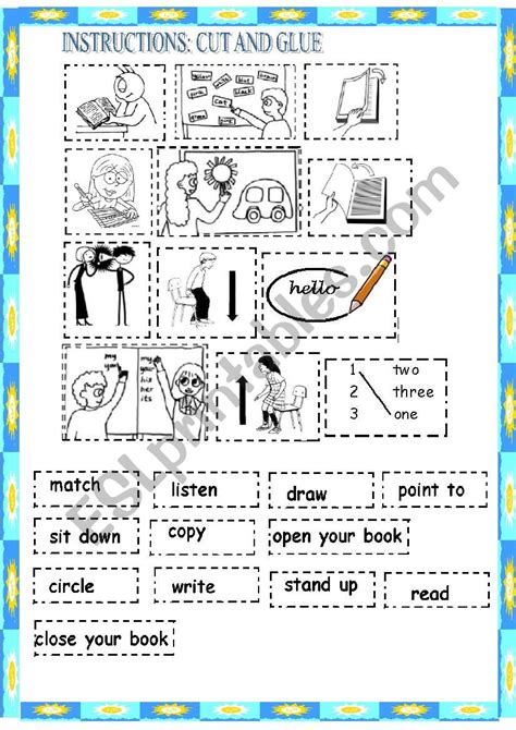 Instructions Esl Worksheet By Jorgeadrian