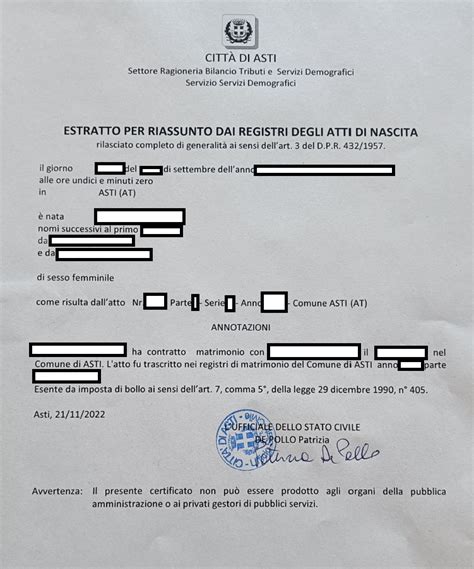 Cómo se obtiene un certificado de nacimiento en Italia MultiLex