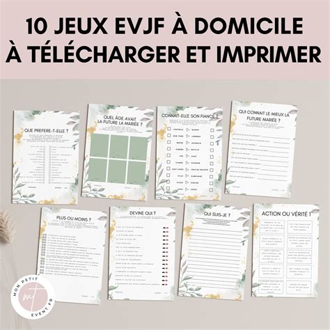 10 Jeux Evjf à Imprimer 20 Gages Défis And Challenges Pour Un Etsy France