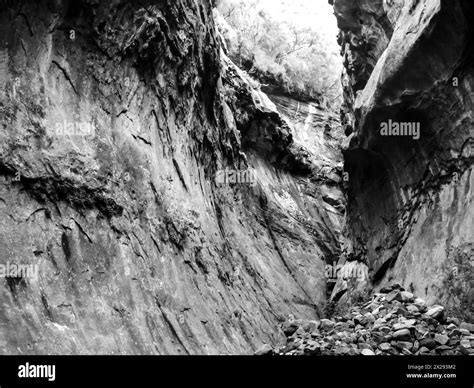 The Curved Walls Within The Eco Ravine A Slot Canyon In The Golden