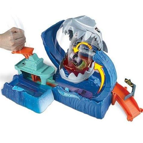 Hot Wheels City Pista Dello Squalo Robotico Cambia Colore Giocattolo 5 Anni Mattel GJL12
