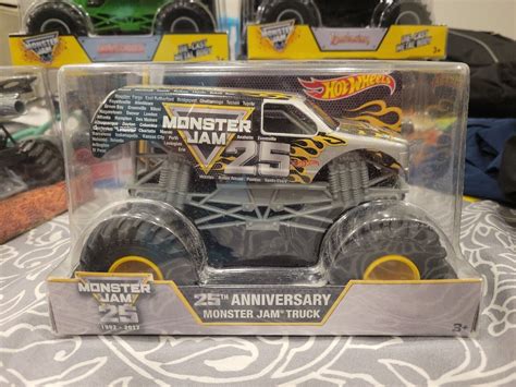 Hot Wheels Monster Jam 25th Anniversary Diecast 1 24 Truck 1992 2017 Rare Vhtf Ebay