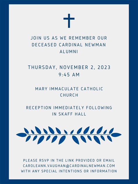 Memorial Mass Cardinal Newman High School