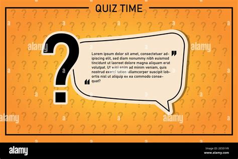 Quiz Background The Concept Is The Question With The Answer Vector