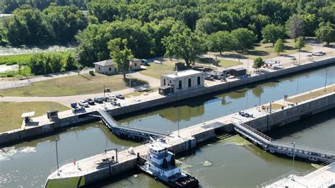 Stunning Aerial Footage Of Lock And Dam 13 On The Mississippi River