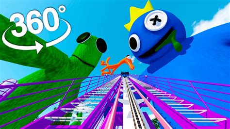 360° Vr Giant Rainbow Friends Animation Fnf Roller Coaster Youtube
