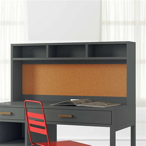 Parke Charcoal Wood Kids Desk Hutch + Reviews | Crate & Kids