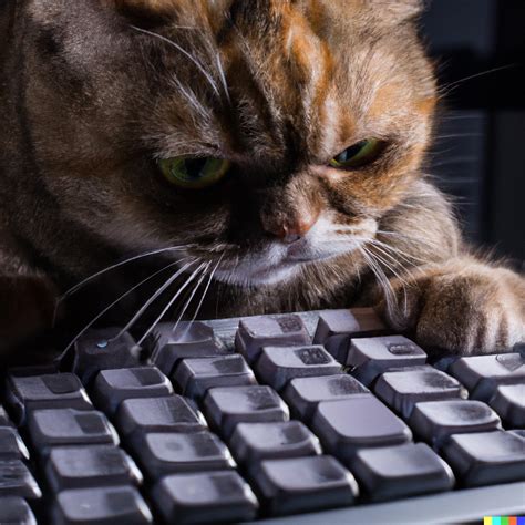 DALL-E: Angry Cat Typing On a Mechanical Keyboard : r/MechanicalKeyboards