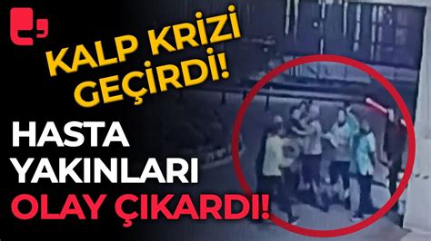 Hasta yakınları olay çıkardı Güvenlik görevlisi göğsüne darbe alınca