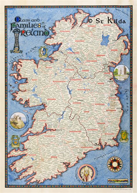 Clan Map of Ireland - Gaelic Themes