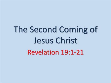 Ppt The Second Coming Of Jesus Christ Powerpoint Presentation Free Download Id6982641