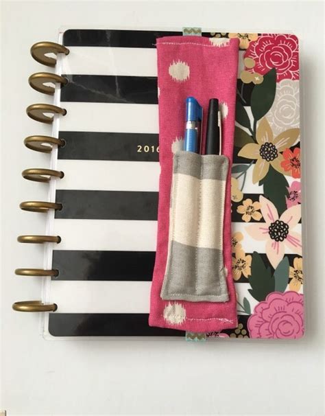 Items Similar To Custom Pen Holder Fits Happy Planner Erin Condren Life Planner Notebooks On Etsy