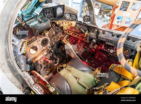 Interior of a 1960s RAF decommissioned Blackburn Buccaneer fighter ...