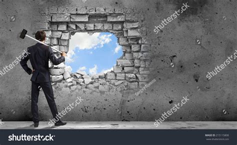 Breaking Through Wall Images Stock Photos Vectors Shutterstock