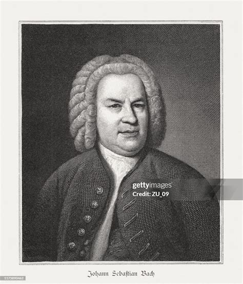 Johann Sebastian Bach German Composer Wood Engraving Published 1885