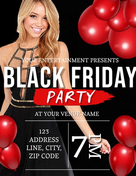 Black Friday Party Night Flyer Template Postermywall