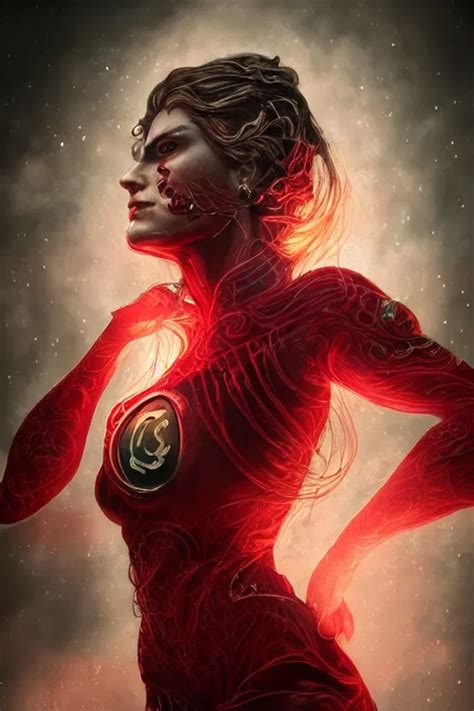 Majestic And Regal Portrait Of A Female Red Lantern Stable Diffusion