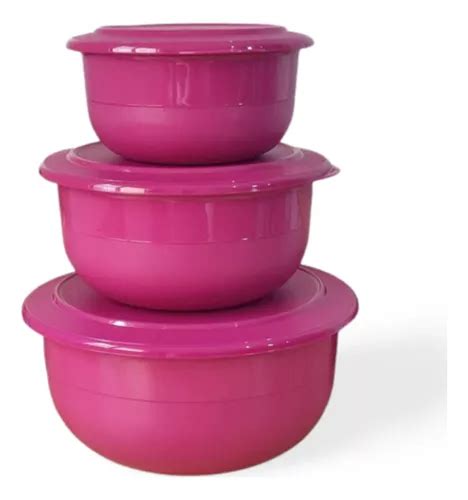 Tupperware Kit 3 Tigelas Cristal Policarbonato Resistente