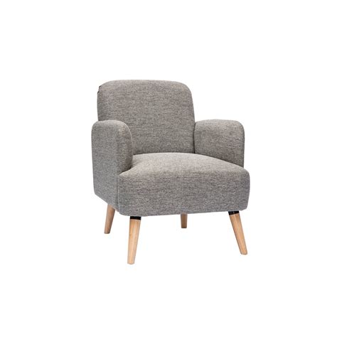 Fauteuil Scandinave En Tissu Gris Clair Et Bois Clair Isko Leroy Merlin