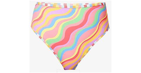 It S Now Cool High Rise Bikini Botto In White Lyst UK