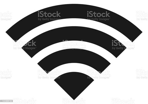 Wifi Icon Black Wireless Internet Connection Symbol Stock Illustration