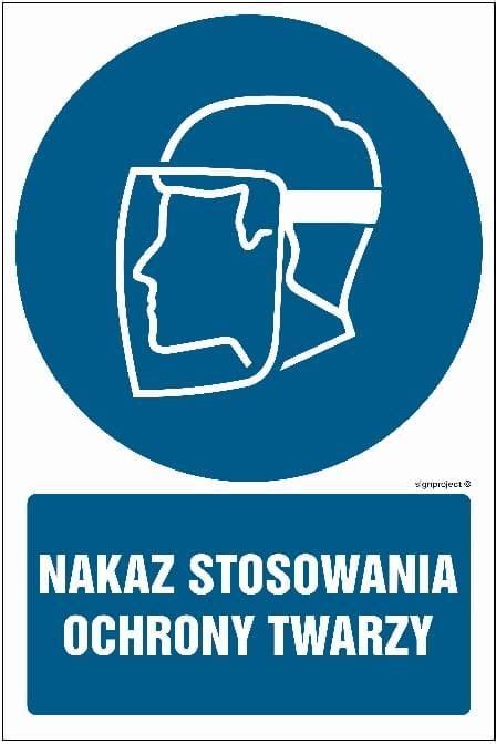 Libres Polska Sp Gl043 Nakaz Stosowania Ochrony Twarzy 15x22 5 Cm Ps