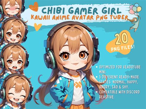 Chibi Anime Girl With Headphones