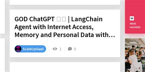 God Chatgpt 😱🚀 Langchain Agent With Internet Access Memory And Personal Data With Python