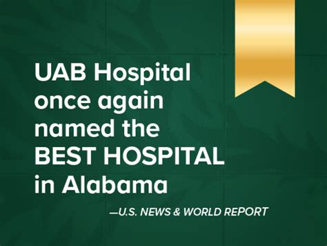 Uab Hospital Continues To Be The Best Hospital In Alabama Birmingham